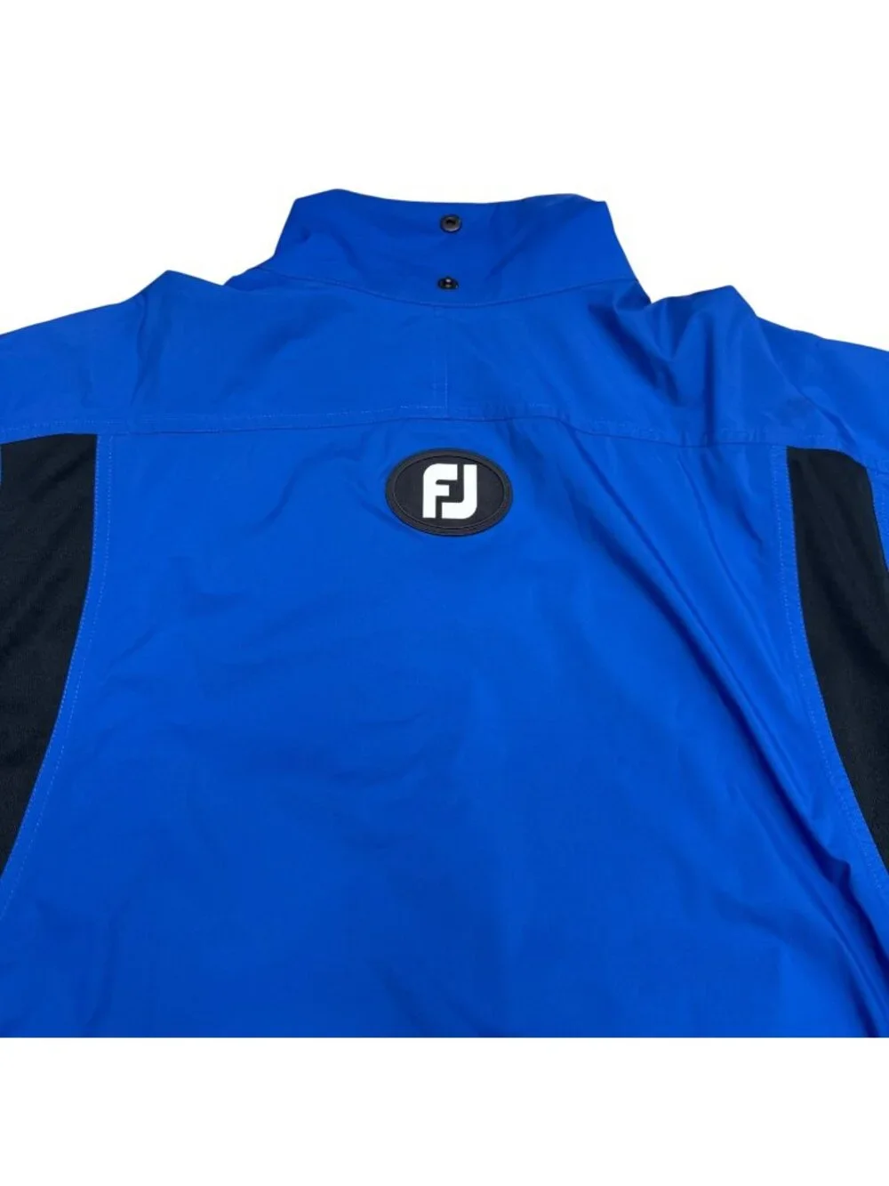 DryJoys By FootJoy Men's SS Blue Black Pullover Half-Zip Golf Windbreaker, Sz L - Picture 4 of 10